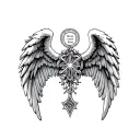 Angel Wings Memorial tattoo design idea