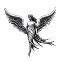 Angel Wings Memorial tattoo design idea