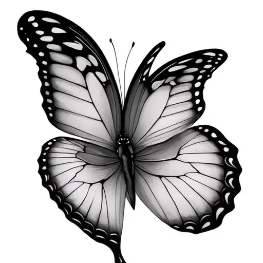 3d Butterfly tattoo design idea
