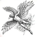 Icarus falling tattoo design idea