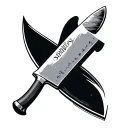 a chef knife tattoo design idea