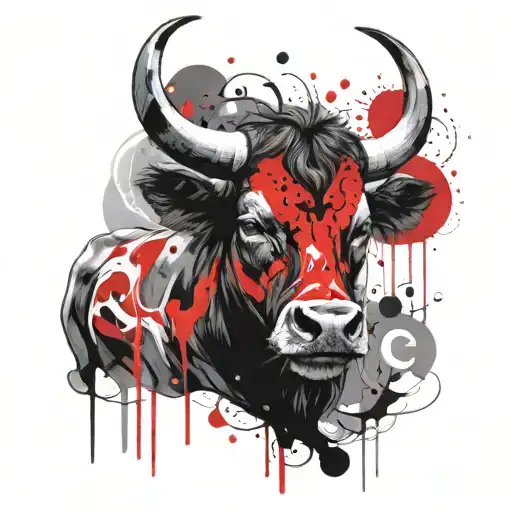taurus zodiac sign tattoo design idea