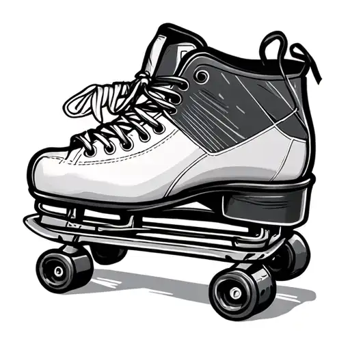 ice skate puck zamboni ice Board with plexiglass tattoo design idea
