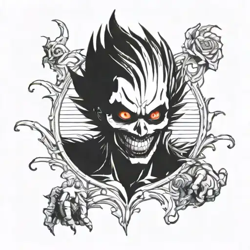 ryuk death note tattoo design idea