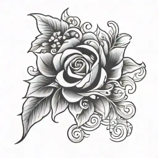 number 4 tattoo design idea