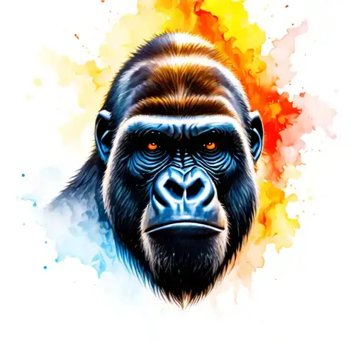 silverback gorilla tattoo design idea