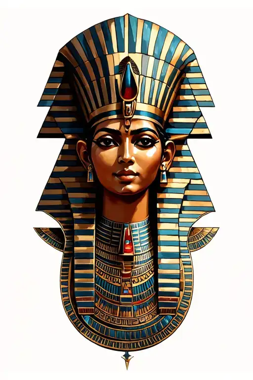 pyramids and ancient Egyptian symbols tattoo design idea