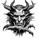 God Vs Devil tattoo design idea