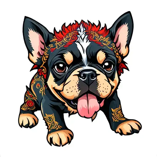 cerberus as a puppy tattoo design idea