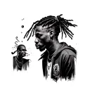 A combination of physics and something symbolic related to Travis Scott tattoo design idea