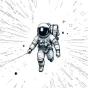 Coverup Space With Astronaut floating tattoo design idea