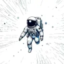 Coverup Space With Astronaut floating tattoo design idea