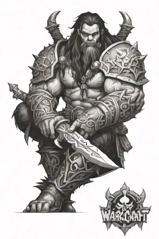 warcraft add some background tattoo design idea