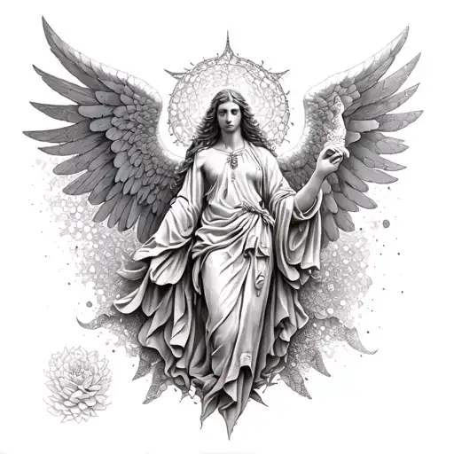 archangel jophiel tattoo design idea