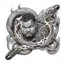 ice cube and fire flames left arm sleeve tattoo design idea