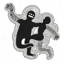 jelly bean and peanut shell dancing together tattoo design idea