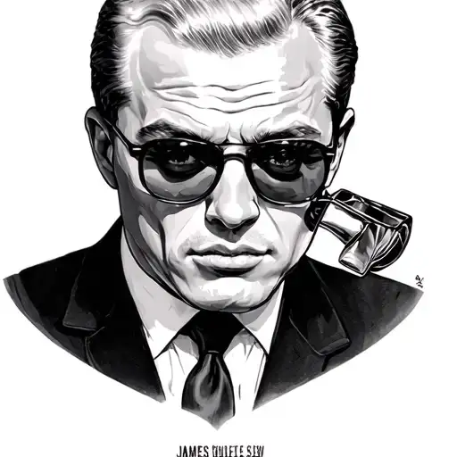 James Bond, coffee, sun tattoo design idea