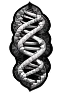 dna double helix geometric pattern inspired tattoo design idea