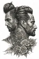 "ASLAM" and some shadowing in the back tattoo design idea