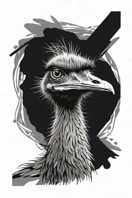 emu tattoo design idea
