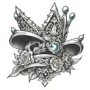 3 point crown made tattoo design idea