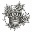 3 point crown made tattoo design idea