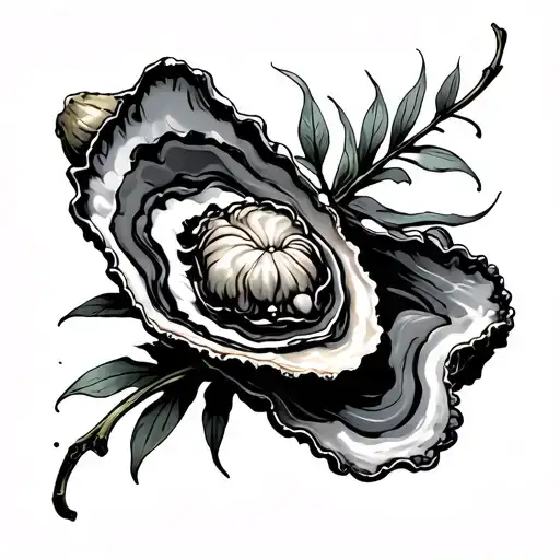 Oyster tattoo design idea