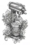 kitchen aid baking half sleeve tattoo design idea
