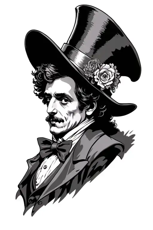 mad hatter bicep tattoo tattoo design idea