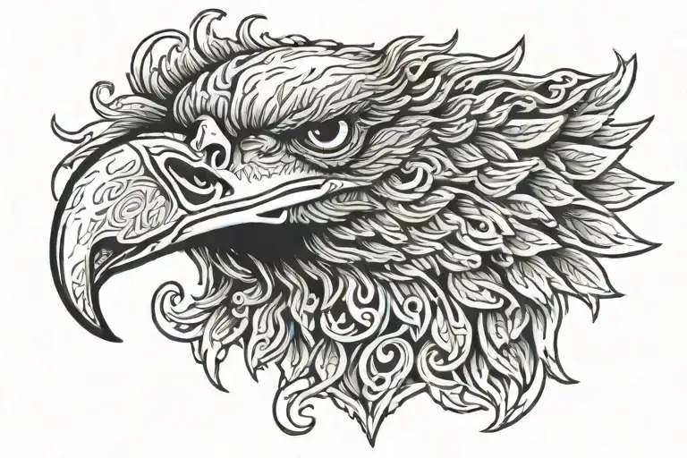 golden eagle tattoo, top view zombie head tattoo tattoo design idea