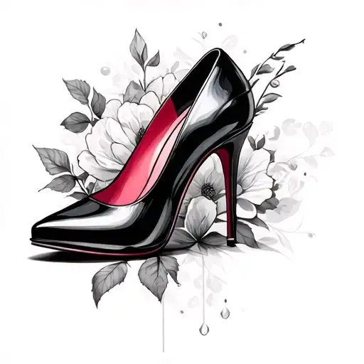 Stiletto tattoo design idea