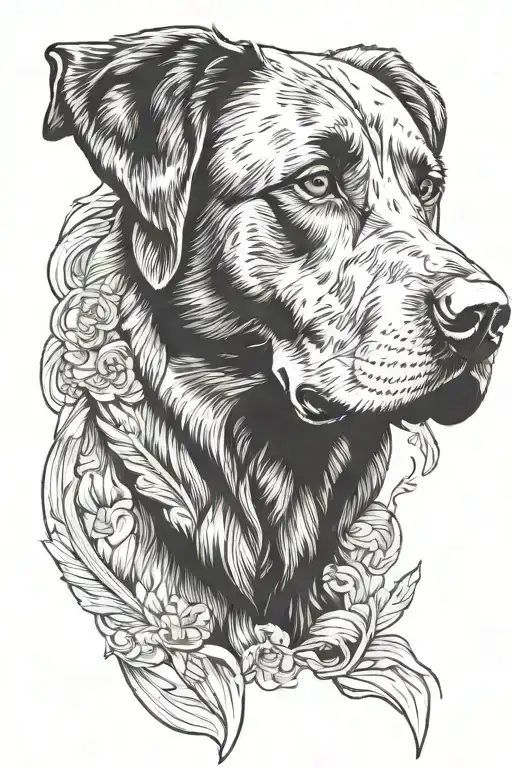 hunting dog breed tattoo design idea