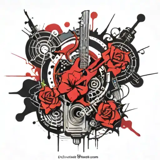 Tattoo in the style of nu metal music tattoo design idea