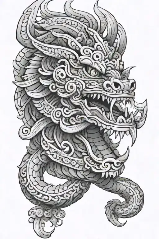 Quetzalcoatl tattoo design idea