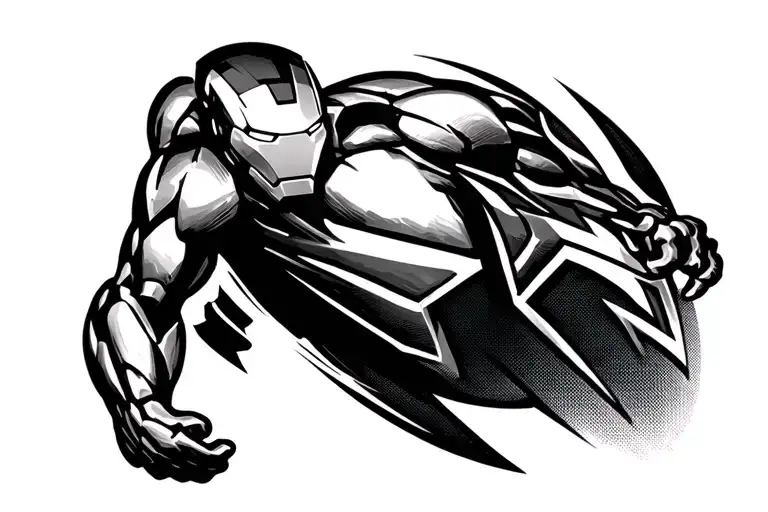 ironman triathlon symbol morphing tattoo design idea