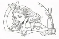 Alice in wonderland + matrix tattoo design idea