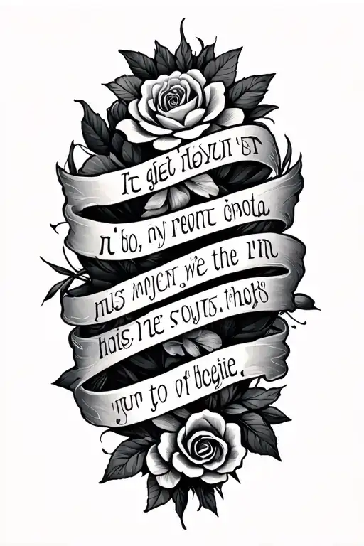 biblical quote intertwined tattoo design idea