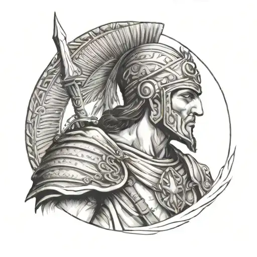 georgian warrior 300 aragveli tattoo design idea