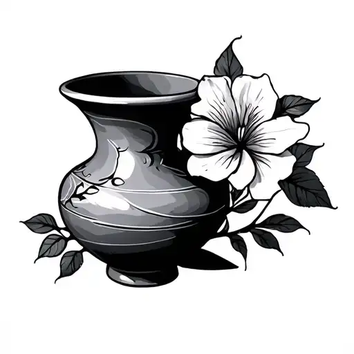 Broken Vase tattoo design idea