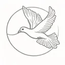 Dad Who Passed Away with dove flying tattoo design idea