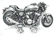 sport bike engine morphing tattoo design idea
