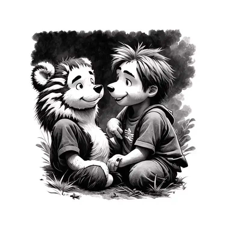 Calvin and Hobbes tattoo design idea
