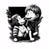 Calvin and Hobbes tattoo design idea