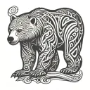 demon polar bear tattoo design idea