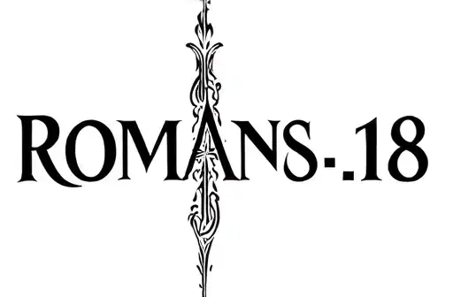 "Romans 8:18" tattoo design idea