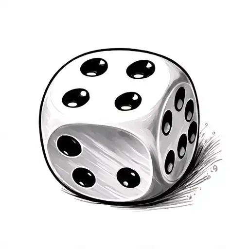 dice number 2 tattoo design idea