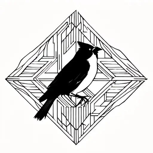 Cardinal tattoo design idea