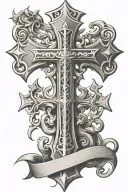 templar cross tattoo design idea