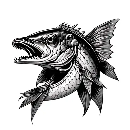 Pike tattoo design idea