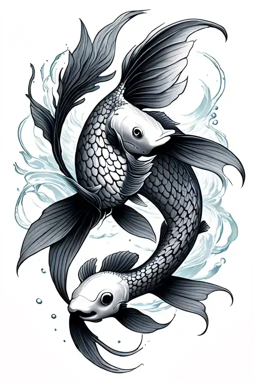 koi fish tattoo design idea
